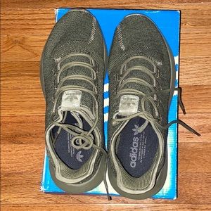All Green Adidas Tubular Shadow